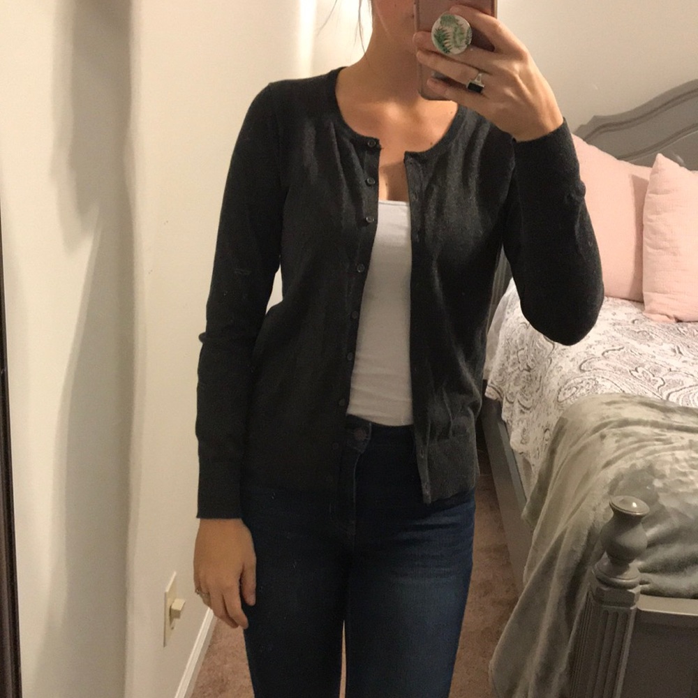 Old Navy Gray Glitter Cardigan